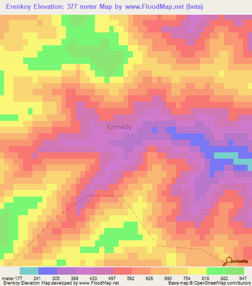 Erenkoy,Turkey Elevation Map