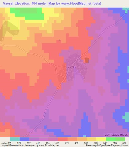 Vaysal,Turkey Elevation Map