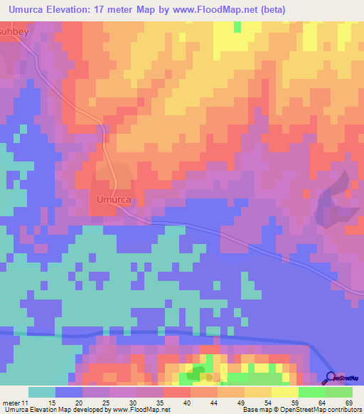 Umurca,Turkey Elevation Map