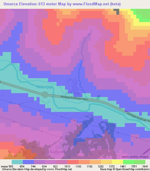 Umurca,Turkey Elevation Map