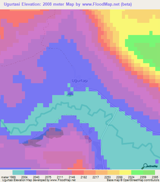 Ugurtasi,Turkey Elevation Map