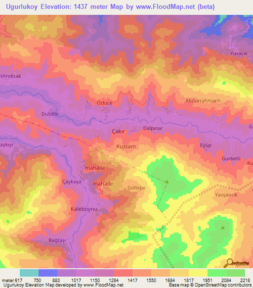 Ugurlukoy,Turkey Elevation Map