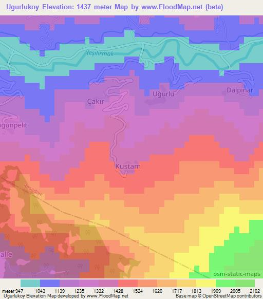 Ugurlukoy,Turkey Elevation Map