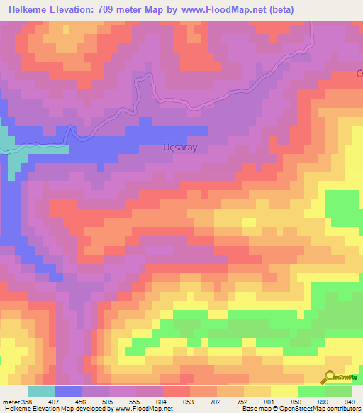 Helkeme,Turkey Elevation Map