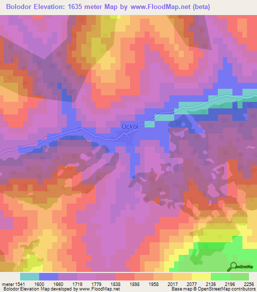 Bolodor,Turkey Elevation Map