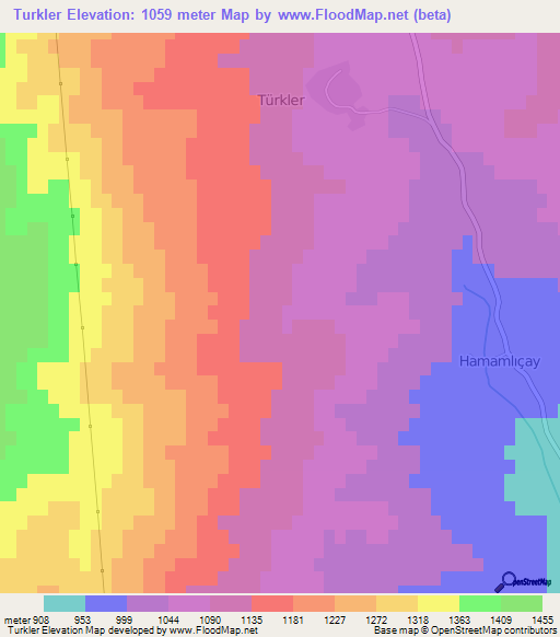 Turkler,Turkey Elevation Map