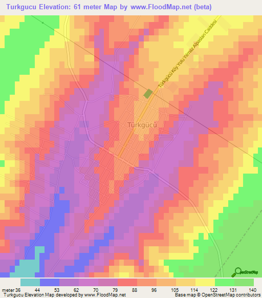 Turkgucu,Turkey Elevation Map