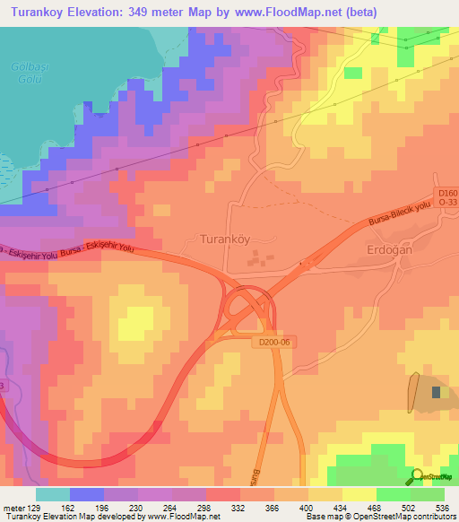 Turankoy,Turkey Elevation Map