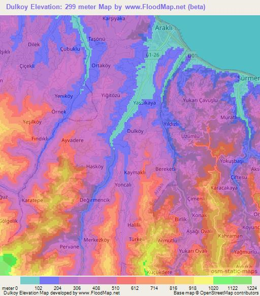 Dulkoy,Turkey Elevation Map