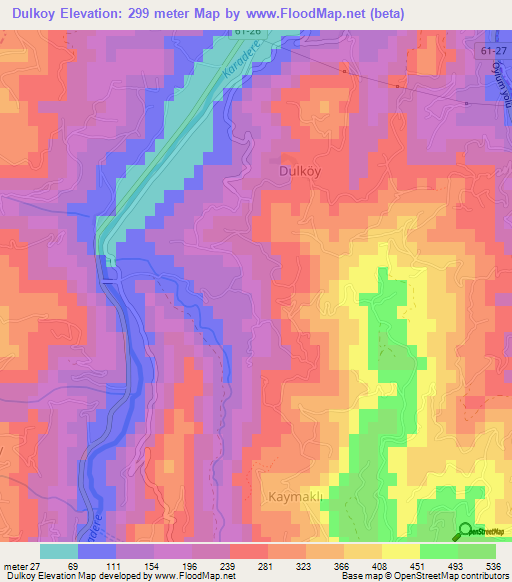 Dulkoy,Turkey Elevation Map