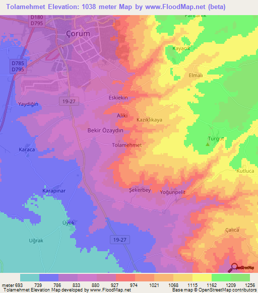 Tolamehmet,Turkey Elevation Map