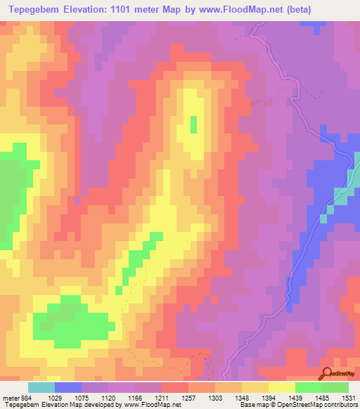 Tepegebem,Turkey Elevation Map