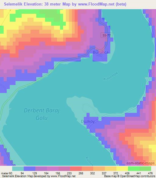 Selemelik,Turkey Elevation Map