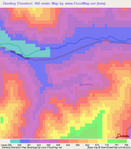 Derekoy,Turkey Elevation Map