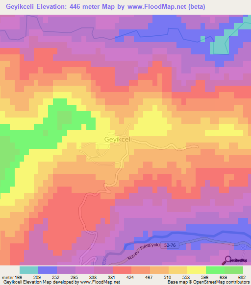 Geyikceli,Turkey Elevation Map