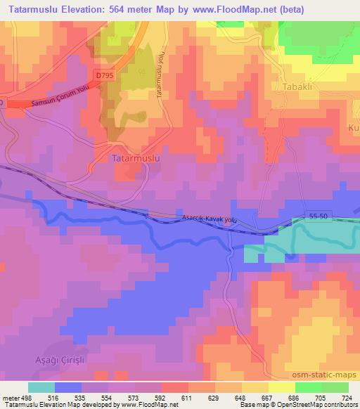 Tatarmuslu,Turkey Elevation Map