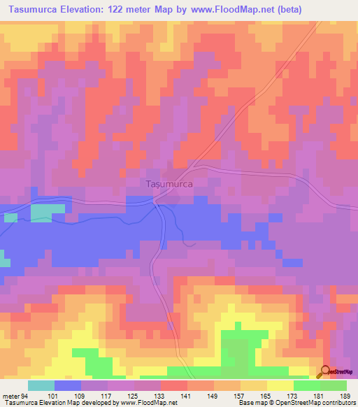 Tasumurca,Turkey Elevation Map