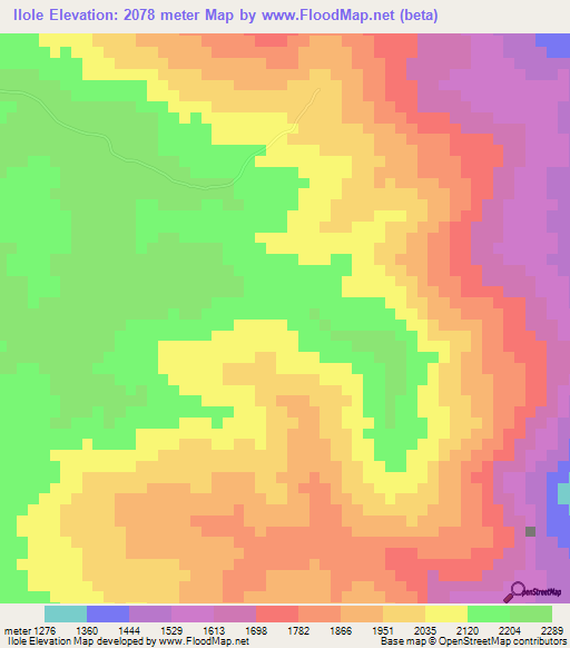 Ilole,Tanzania Elevation Map