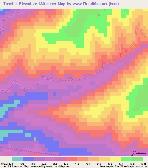 Tasoluk,Turkey Elevation Map