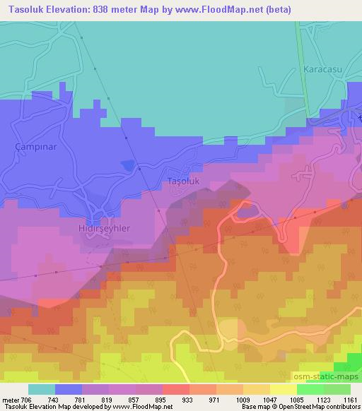 Tasoluk,Turkey Elevation Map