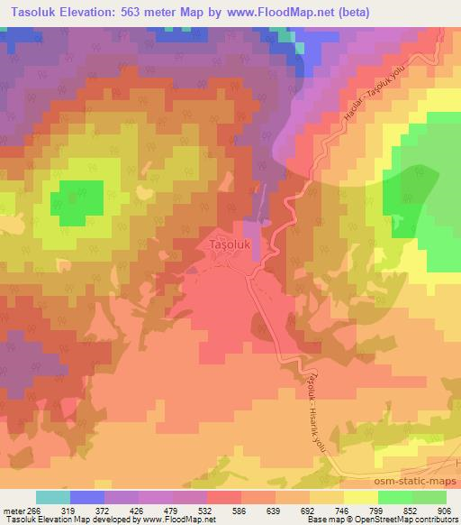 Tasoluk,Turkey Elevation Map