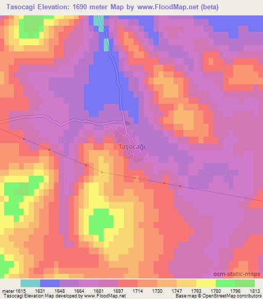 Tasocagi,Turkey Elevation Map