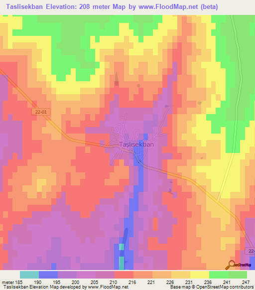 Taslisekban,Turkey Elevation Map