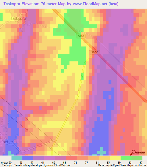 Taskopru,Turkey Elevation Map