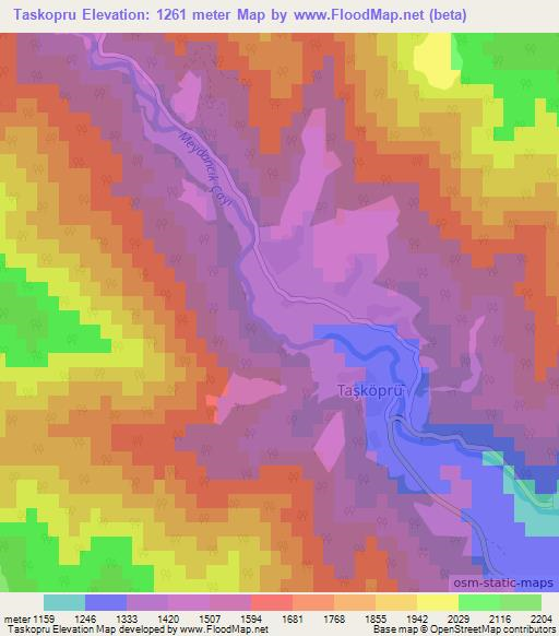 Taskopru,Turkey Elevation Map