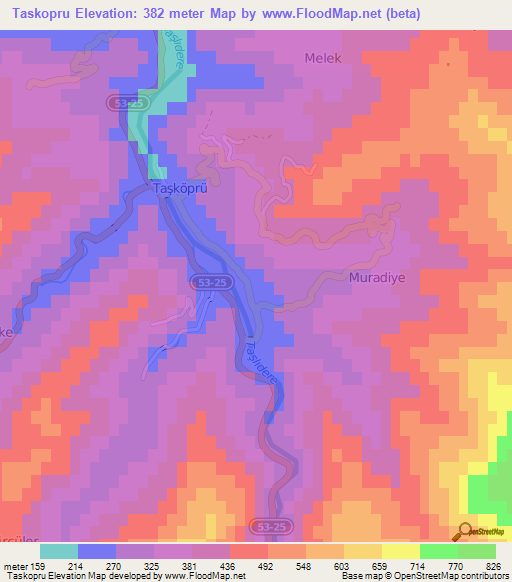 Taskopru,Turkey Elevation Map