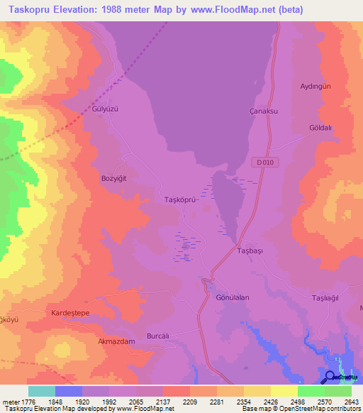 Taskopru,Turkey Elevation Map