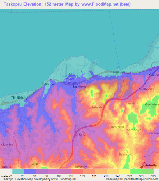 Taskopru,Turkey Elevation Map