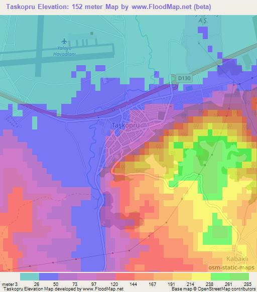 Taskopru,Turkey Elevation Map