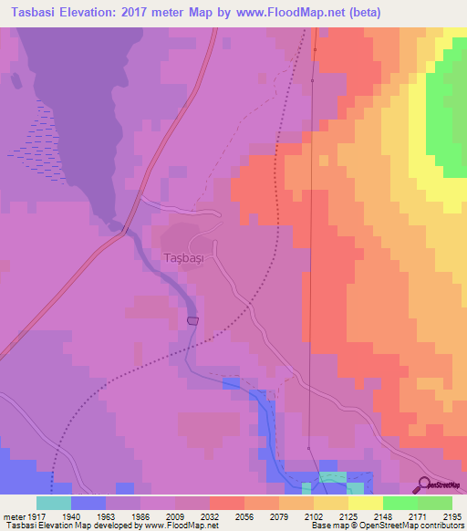 Tasbasi,Turkey Elevation Map