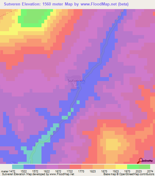 Sutveren,Turkey Elevation Map