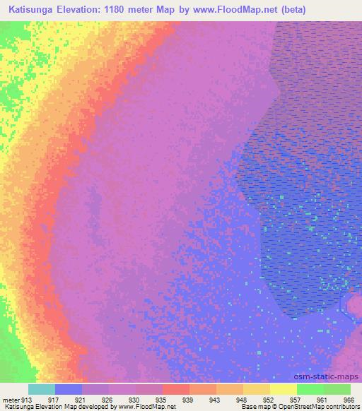 Katisunga,Tanzania Elevation Map