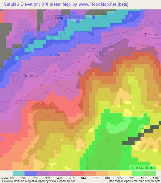 Suluklu,Turkey Elevation Map