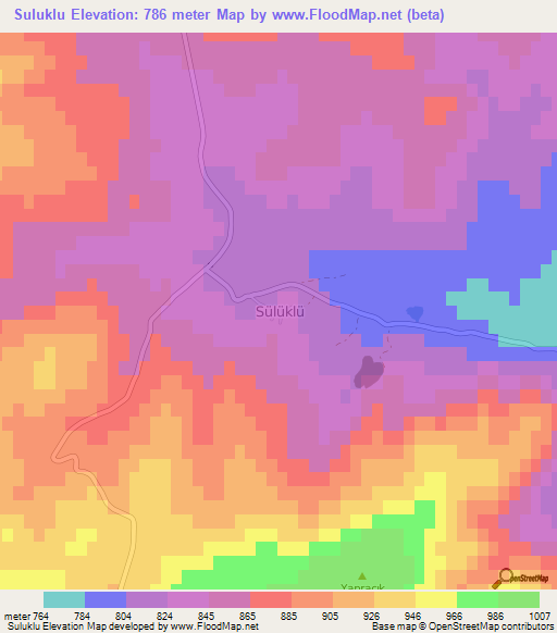 Suluklu,Turkey Elevation Map