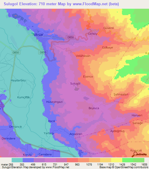 Sulugol,Turkey Elevation Map