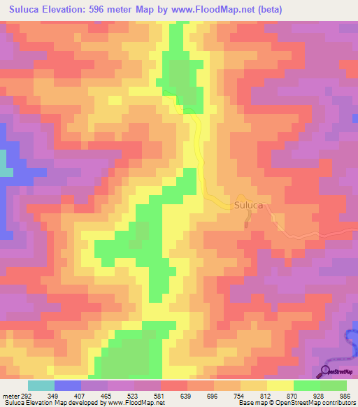 Suluca,Turkey Elevation Map