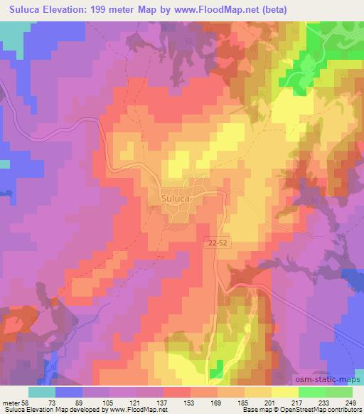Suluca,Turkey Elevation Map