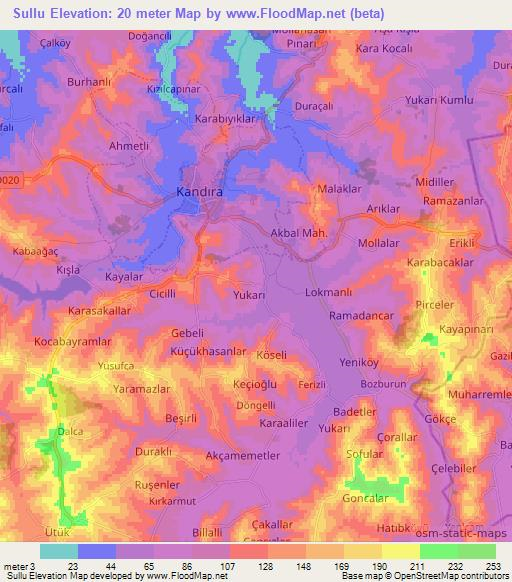 Sullu,Turkey Elevation Map