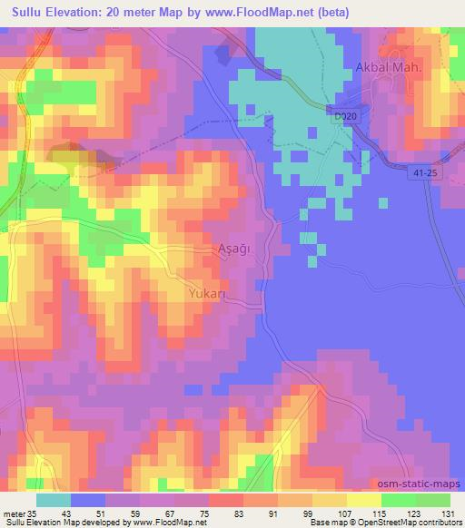 Sullu,Turkey Elevation Map