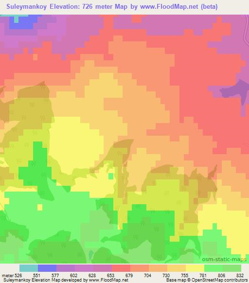 Suleymankoy,Turkey Elevation Map