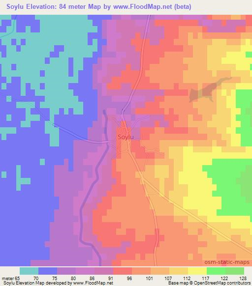 Soylu,Turkey Elevation Map