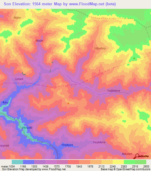 Son,Turkey Elevation Map