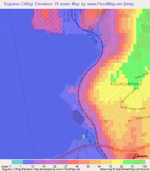 Soguksu Ciftligi,Turkey Elevation Map