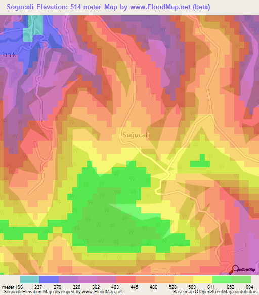 Sogucali,Turkey Elevation Map