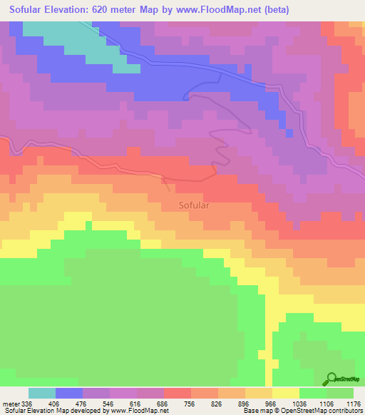 Sofular,Turkey Elevation Map