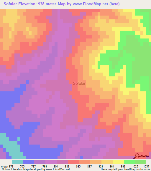 Sofular,Turkey Elevation Map